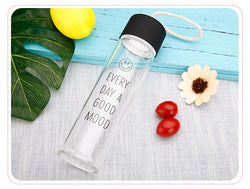 Glasses portable water bottles