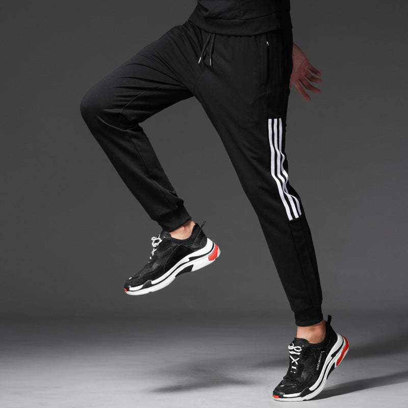 Three-bar cotton sweatpants