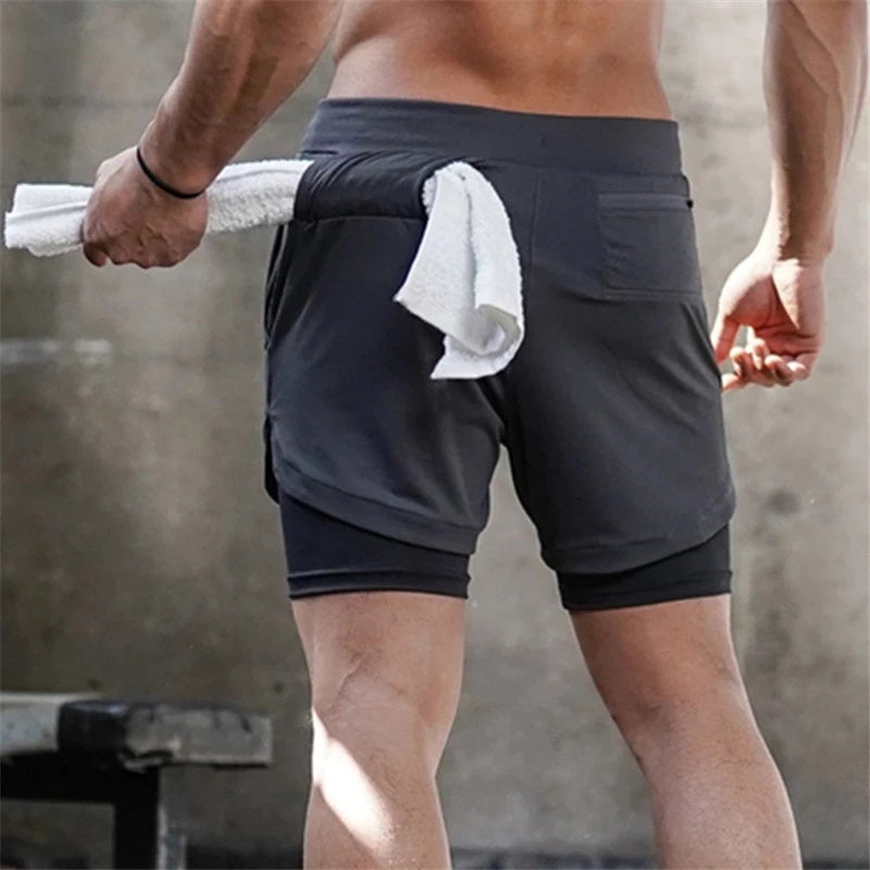 2 In 1 Double-deck Sports Shorts