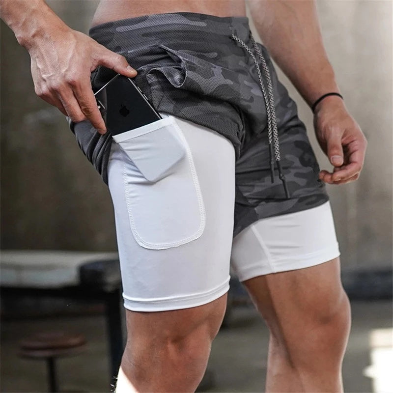 2 In 1 Double-deck Sports Shorts