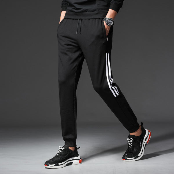 Three-bar cotton sweatpants