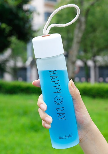 Glasses portable water bottles