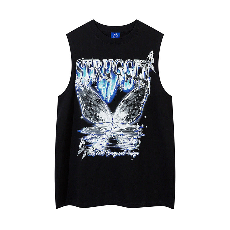 Fashion Butterfly Waistcoat T-shirt For Men