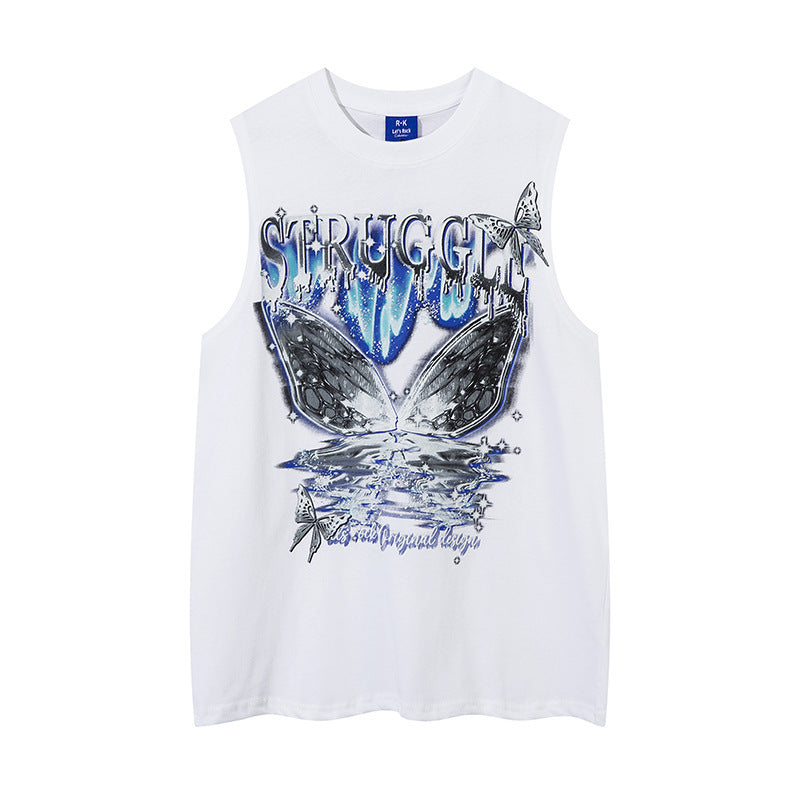 Fashion Butterfly Waistcoat T-shirt For Men