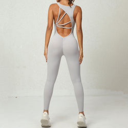 Yoga Jumpsuit V-shaped Back Design