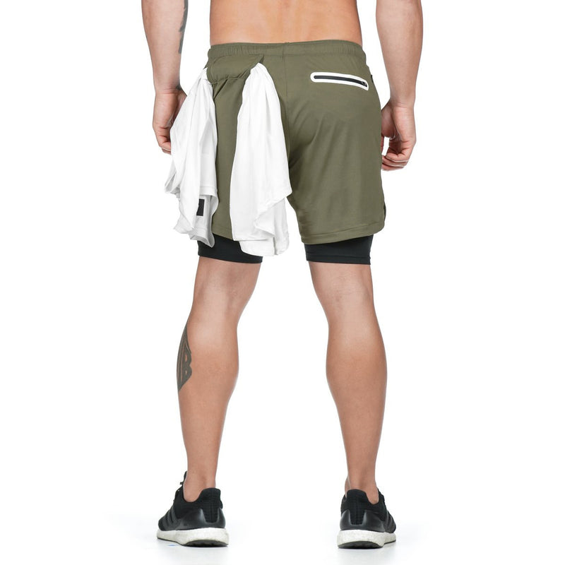 2 In 1 Double-deck Sports Shorts