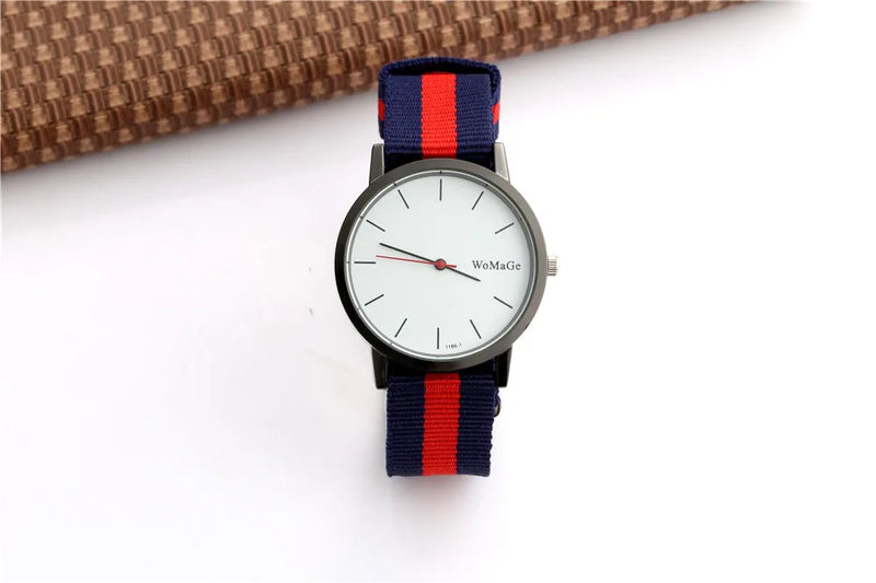 Womage Nylon Fabric Watches Women Casual Sport Watches Women Quartz Wristwatches relogio feminino reloj mujer montre femme