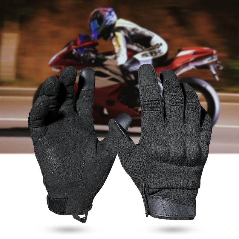 Motorcycle Full Finger Gloves Cycling Touch Screen Bicycle Bike Camping Work Fishing Sport Motocross Motorcyclist Male Mittens