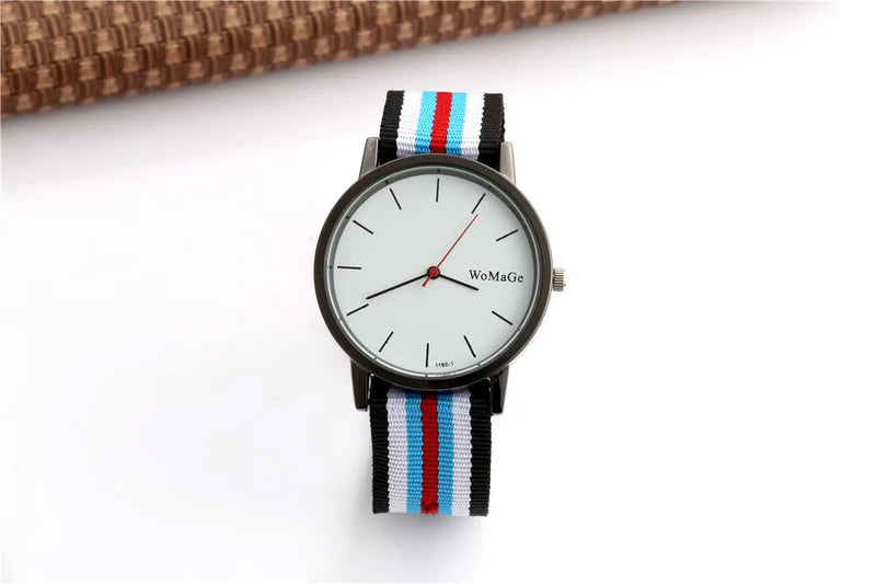 Womage Nylon Fabric Watches Women Casual Sport Watches Women Quartz Wristwatches relogio feminino reloj mujer montre femme