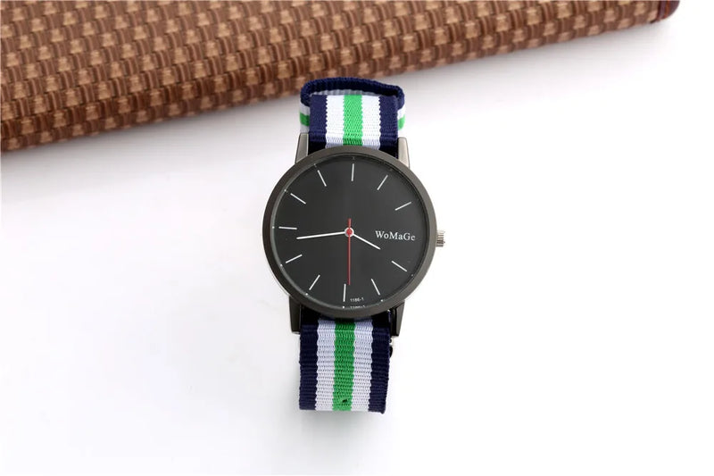 Womage Nylon Fabric Watches Women Casual Sport Watches Women Quartz Wristwatches relogio feminino reloj mujer montre femme