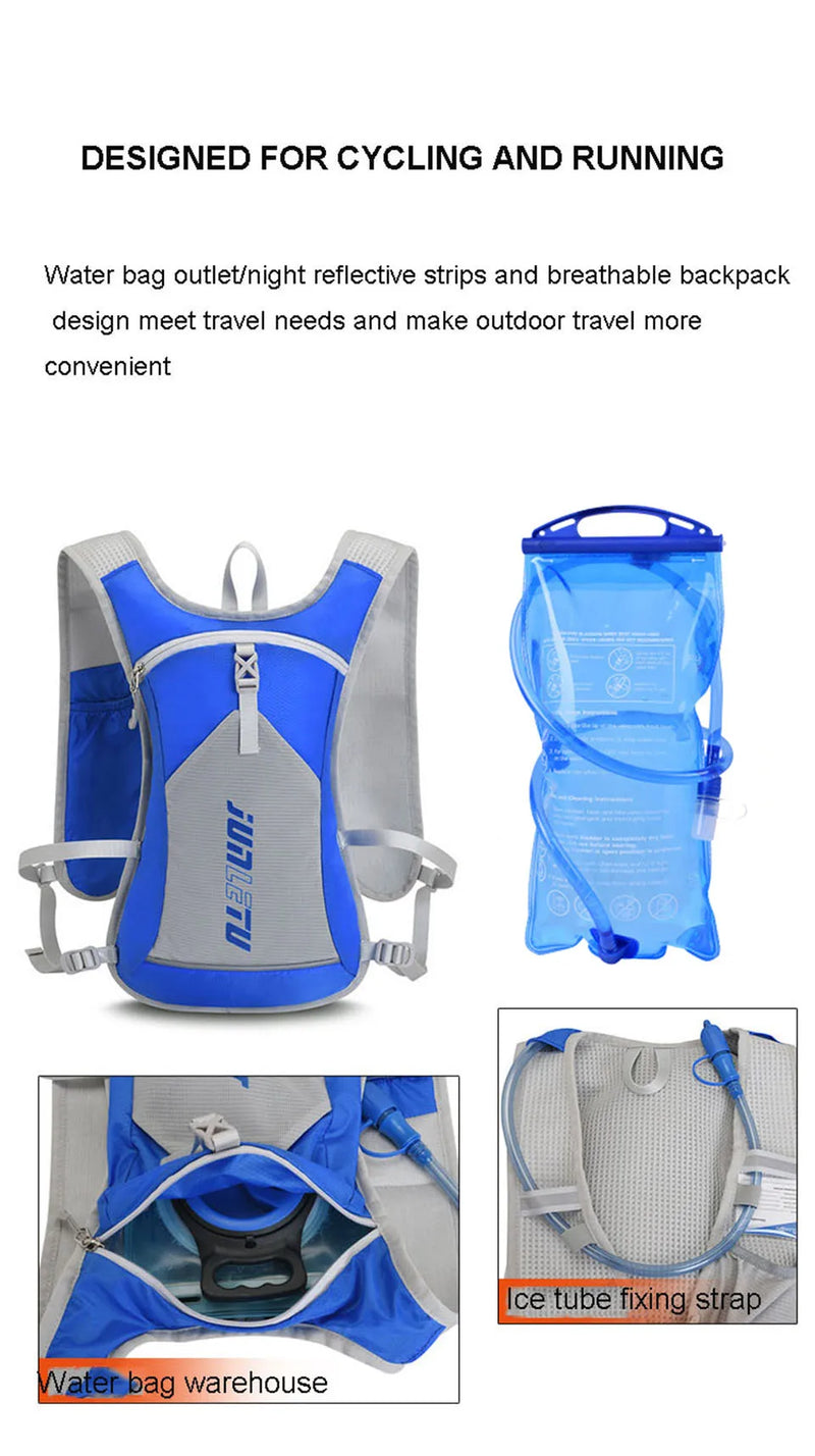 Trail Running Backpack 5L Ultra Running Hydration Vest Pack Outdoor Sport Portable Marathon Running Bike Hiking Rucksack Bag