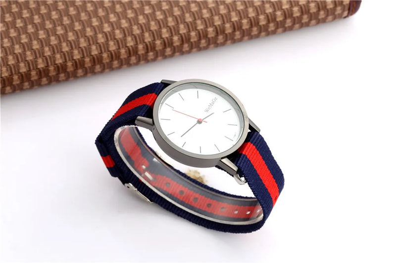 Womage Nylon Fabric Watches Women Casual Sport Watches Women Quartz Wristwatches relogio feminino reloj mujer montre femme