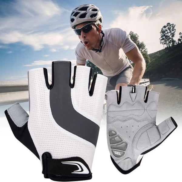 M-XL Half Finger Cycling Gloves Motorcycle MTB Road Riding Gloves Anti-slip Camping Hiking Gloves Gym Sports Bike Bicycle Glove