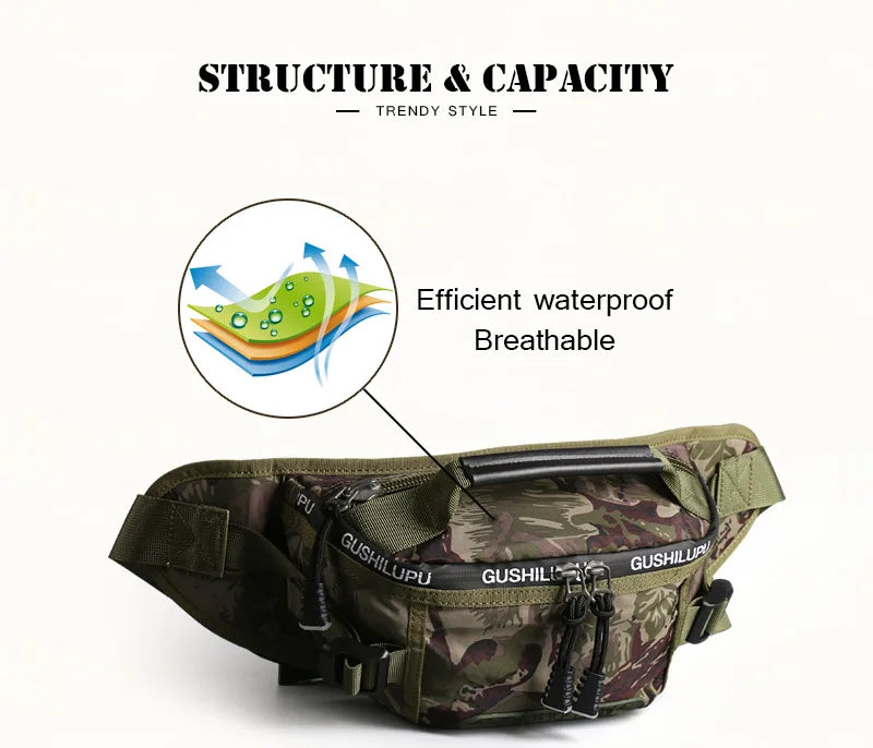 Men sport mobile waist bag