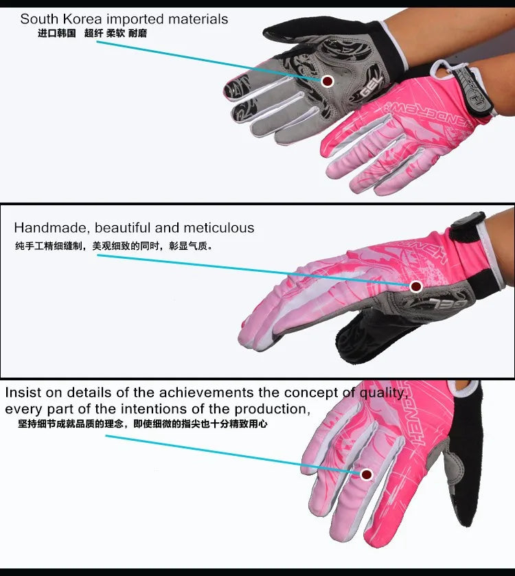 HANDCREW full finger cycling gloves summer long finger gloves bike mountain bike cycling men and women damping equipment