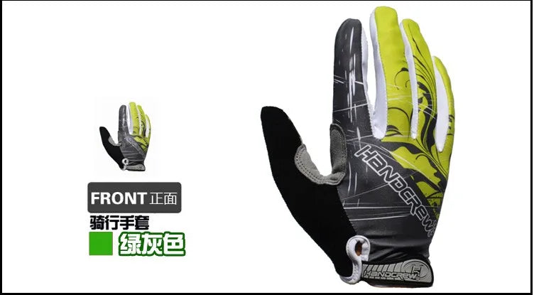 HANDCREW full finger cycling gloves summer long finger gloves bike mountain bike cycling men and women damping equipment