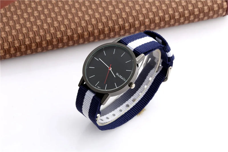 Womage Nylon Fabric Watches Women Casual Sport Watches Women Quartz Wristwatches relogio feminino reloj mujer montre femme