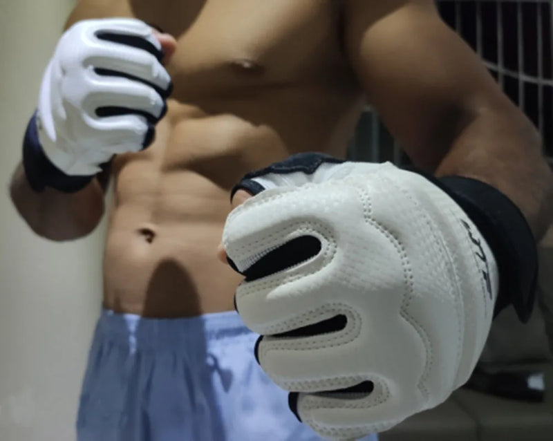 High-Quality Taekwondo WT Pu Hand Gloves Foot Socks Protector Guard Karate Boxing Ankle Palm Protector Guard Gear Suit Adult Kid