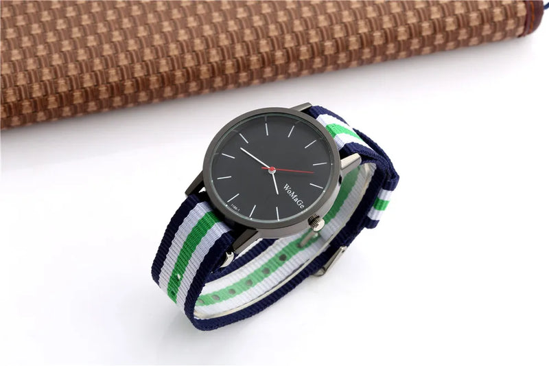 Womage Nylon Fabric Watches Women Casual Sport Watches Women Quartz Wristwatches relogio feminino reloj mujer montre femme