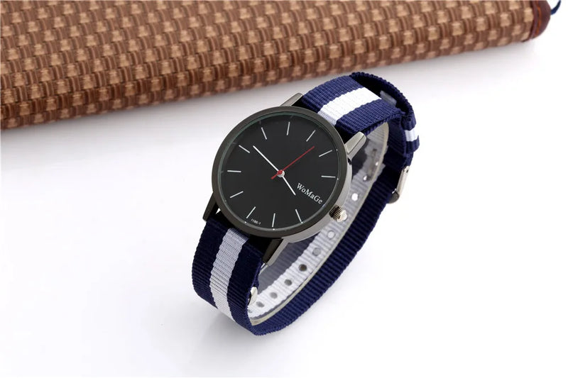 Womage Nylon Fabric Watches Women Casual Sport Watches Women Quartz Wristwatches relogio feminino reloj mujer montre femme