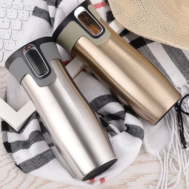 Customized 450Ml Thermos Coffee Mug High-End Men's Business Cup Vacuum Flask Insulated Mugs Water Bottle Auto Cups Gift Box