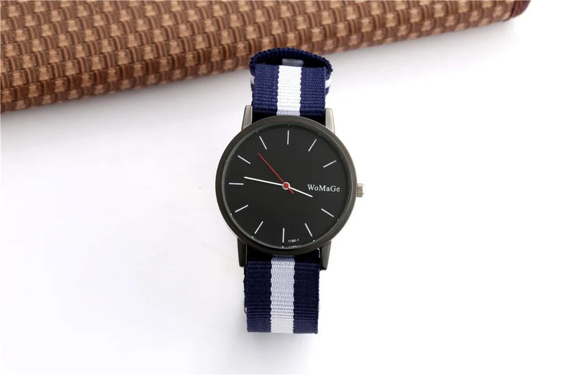 Womage Nylon Fabric Watches Women Casual Sport Watches Women Quartz Wristwatches relogio feminino reloj mujer montre femme