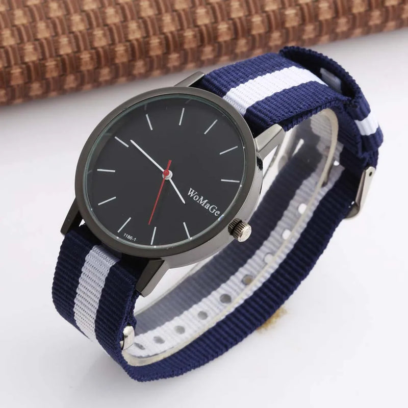 Womage Nylon Fabric Watches Women Casual Sport Watches Women Quartz Wristwatches relogio feminino reloj mujer montre femme