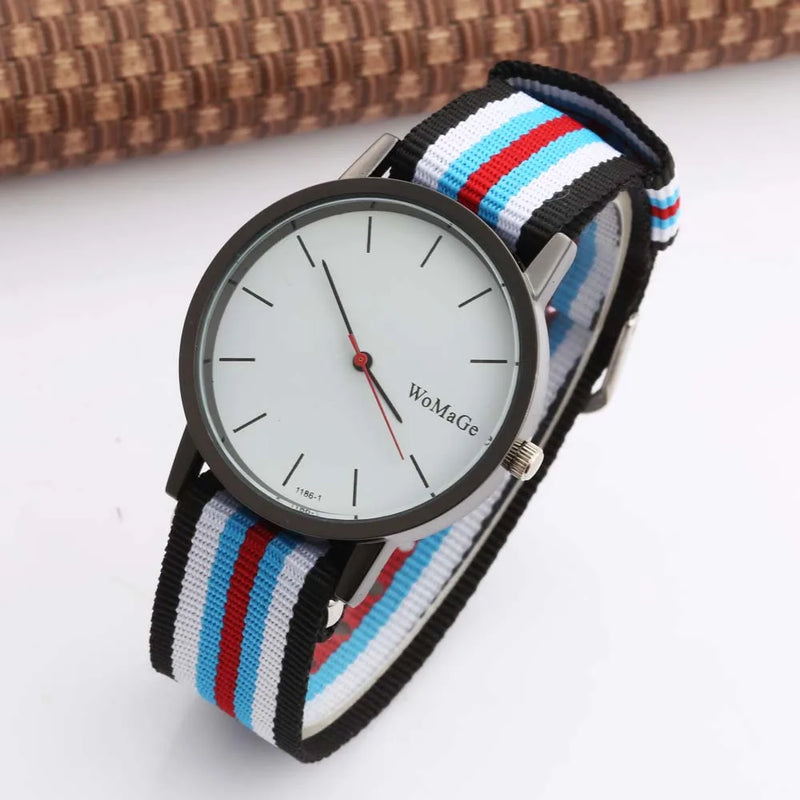 Womage Nylon Fabric Watches Women Casual Sport Watches Women Quartz Wristwatches relogio feminino reloj mujer montre femme