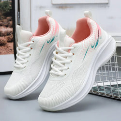 Breathable lace-up running sport shoes