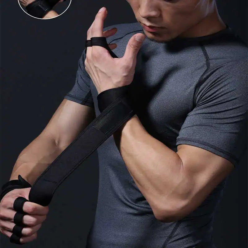 Weight Lifting Training Gloves for Women Men Fitness Sports Body Building Gymnastics Grips Gym Hand Palm Wrist Protector Gloves