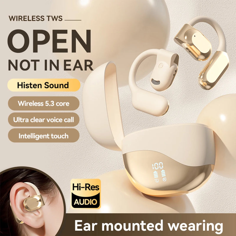 M62 Wireless Headphones Open Ear headset Air Conduction Waterproof Painless Wearing Earphones Running Headsets with Mic 
﻿