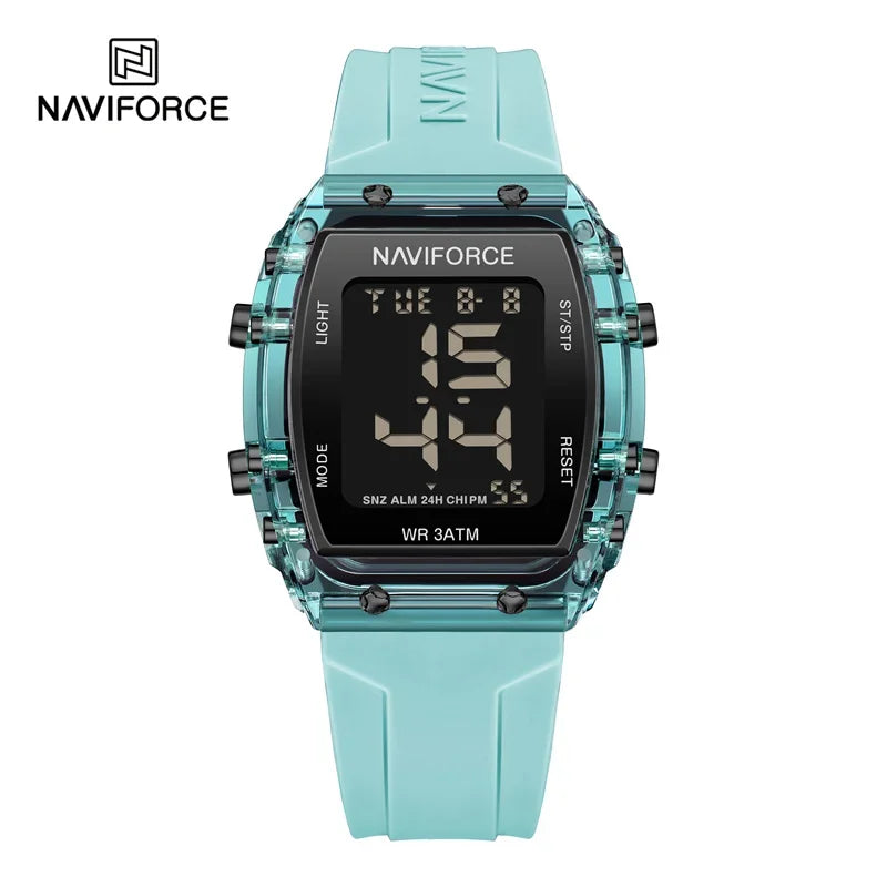 NAVIFORCE Women Wristwatch High Quality Waterproof Silicone Strap Clock Fashion Sport Luminous Electronic Watch Relogio Feminino