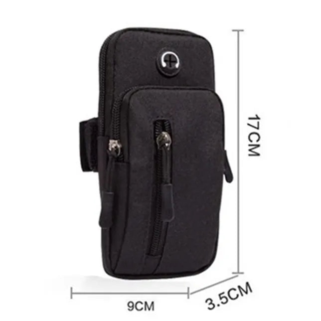 Running Men Women Arm Bags for Phone Money Keys Outdoor Sports Arm Package Bag with Headset Hole Simple Style Running Arm Band