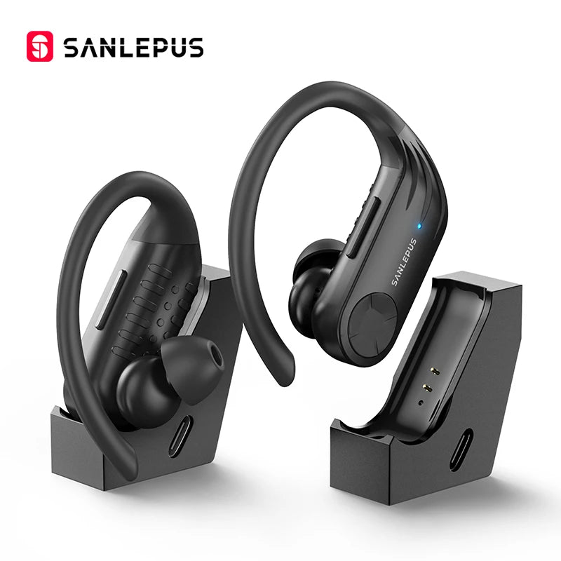 SANLEPUS B1 Bluetooth Headphones Sports Earphone Wireless Earbuds Stereo Bass Headset with Microphone for Running Workout Gym