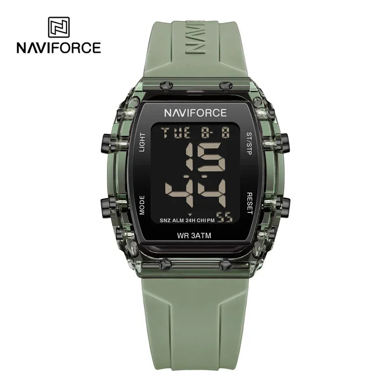 NAVIFORCE Women Wristwatch High Quality Waterproof Silicone Strap Clock Fashion Sport Luminous Electronic Watch Relogio Feminino