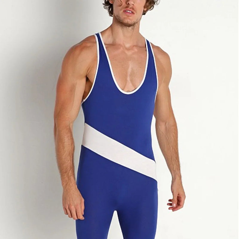 New Style Mens Usa Wrestling Singlets Suit Sleeveless Weightlifting Clothing Boxing Skinsuit One-piece Tights Run Race Speedsuit