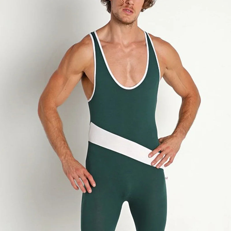 New Style Mens Usa Wrestling Singlets Suit Sleeveless Weightlifting Clothing Boxing Skinsuit One-piece Tights Run Race Speedsuit