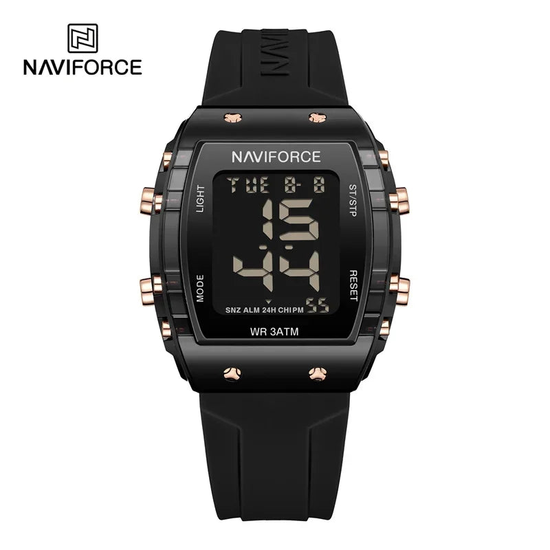 NAVIFORCE Women Wristwatch High Quality Waterproof Silicone Strap Clock Fashion Sport Luminous Electronic Watch Relogio Feminino