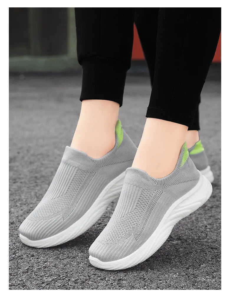 Knitted fabrics casual walking Shoes