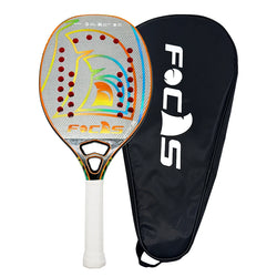 GAIVOTA -FOCAS Silver Kevlar Beach Tennis Racquet Advanced red EVA surface rough treatment