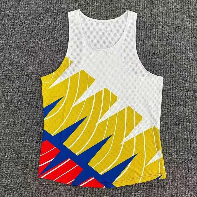 Running Vest Athletics Tank Top Runnning Speed Fitness Shirt Sleeveless Mens Clothing Athlete Track Field Singlet Customization