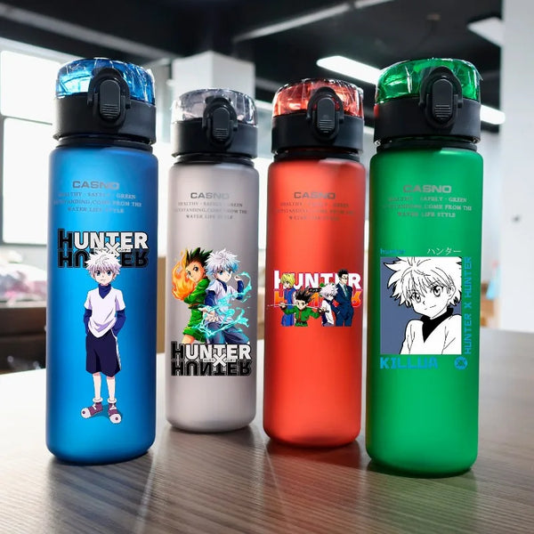 HUNTERxHUNTER 560ML Large Capacity 4 Color Children Water Cup Portable Plastic Aldults Outdoor Sport Water Bottle Anime