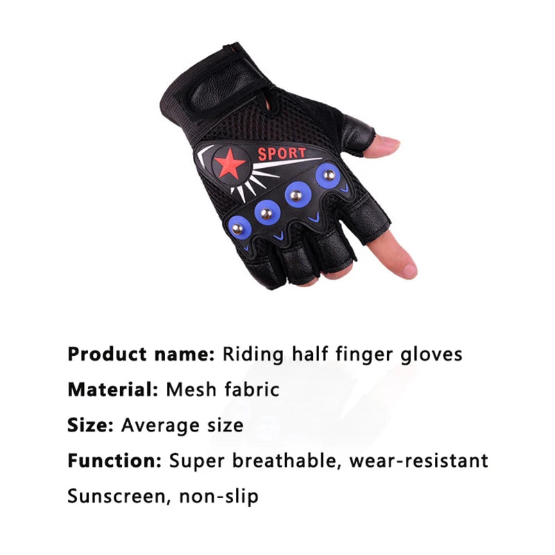 Cycling Gloves Half Finger Motorcycle Bicycle Breathable Anti-slip MTB Bike Fitness Sport Training Glove