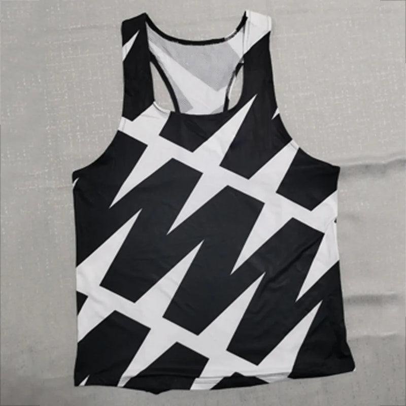 Running Vest Athletics Tank Top Runnning Speed Fitness Shirt Sleeveless Mens Clothing Athlete Track Field Singlet Customization