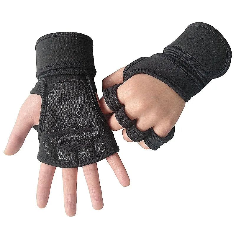 Weight Lifting Training Gloves for Women Men Fitness Sports Body Building Gymnastics Grips Gym Hand Palm Wrist Protector Gloves