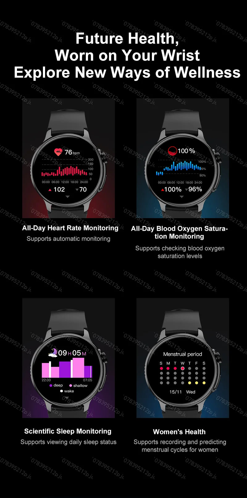 Waterproof electronic sports smartwatch