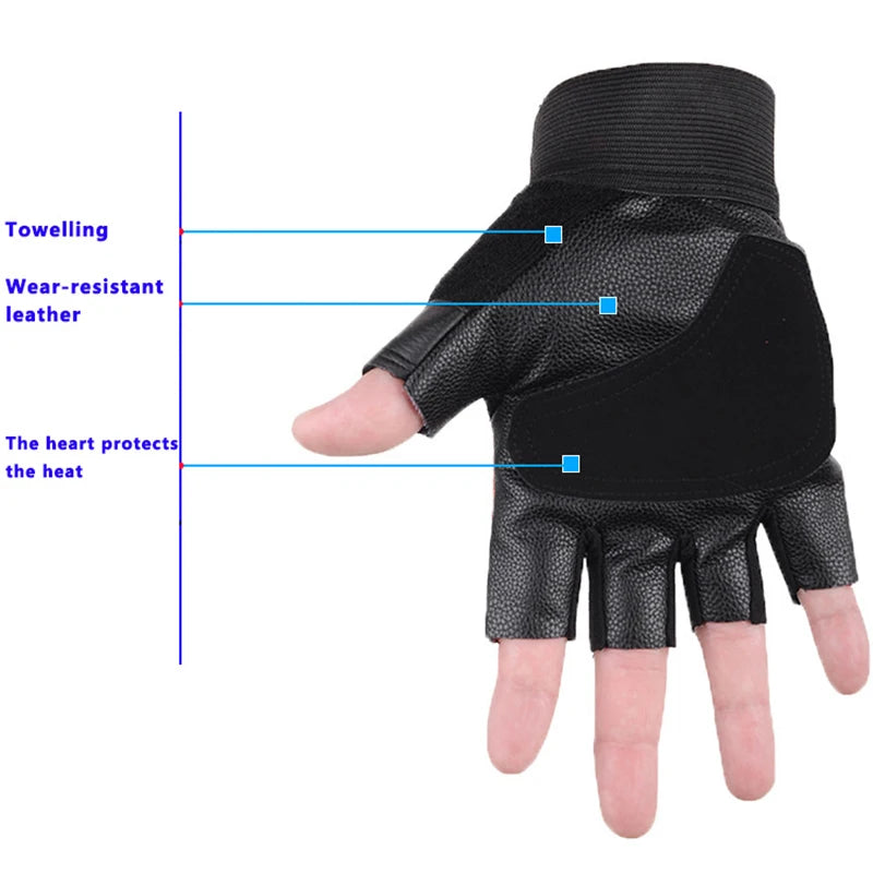 Cycling Gloves Half Finger Motorcycle Bicycle Breathable Anti-slip MTB Bike Fitness Sport Training Glove