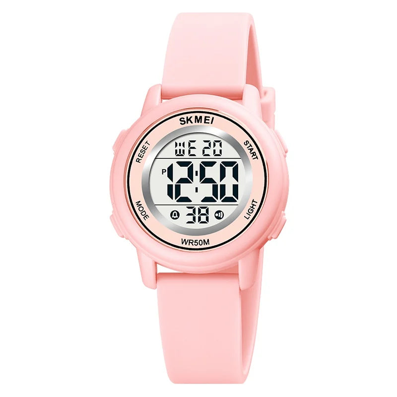 Skmei Fashion LED Light Stopwatch Digital Sports Watches Women Student Waterproof Calendar Wristwatch For Ladies Female Alarm