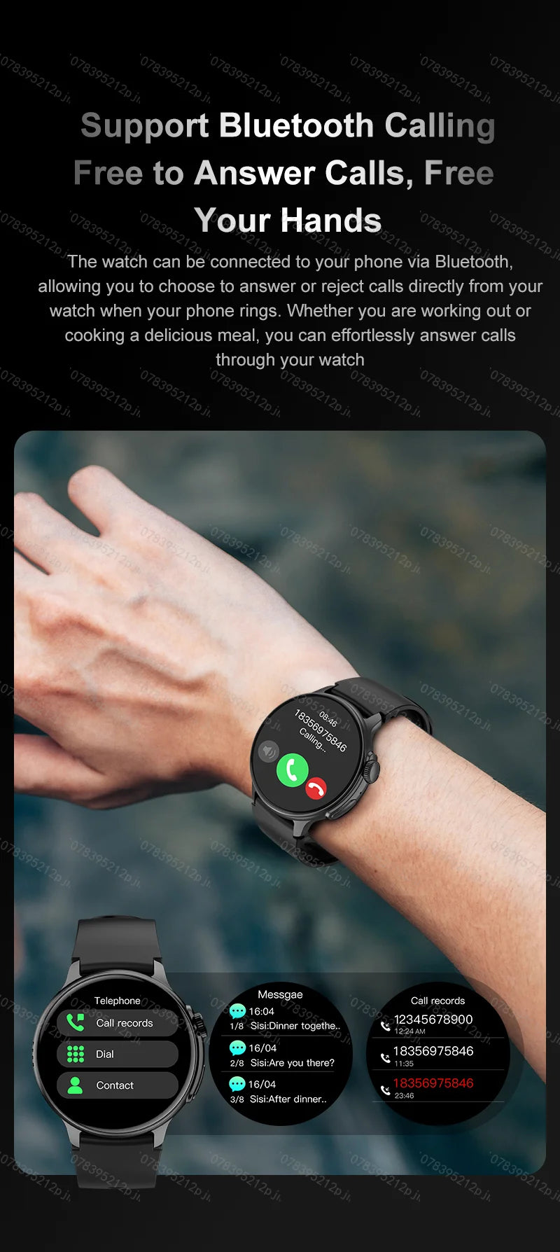 Waterproof electronic sports smartwatch