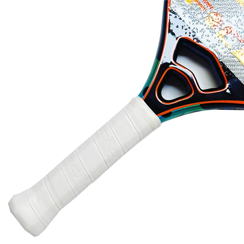 GAIVOTA -FOCAS Silver Kevlar Beach Tennis Racquet Advanced red EVA surface rough treatment